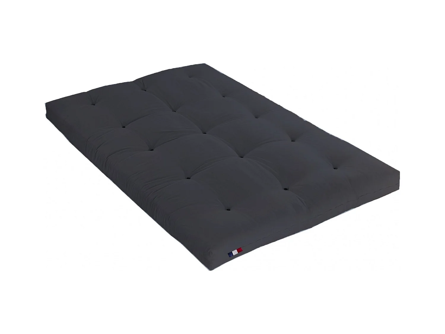 Matelas futon latex et fibres, fabrication française Couleur - Gris Anthracite, Dimensions - 160 x 200 cm