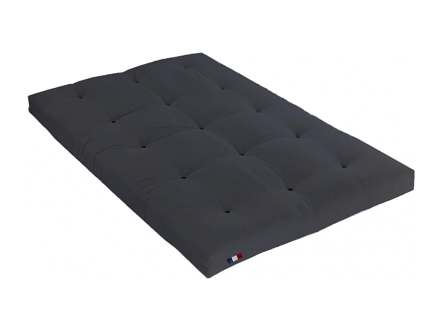 Matelas futon latex et fibres, fabrication française Couleur - Gris Anthracite, Dimensions - 160 x 200 cm