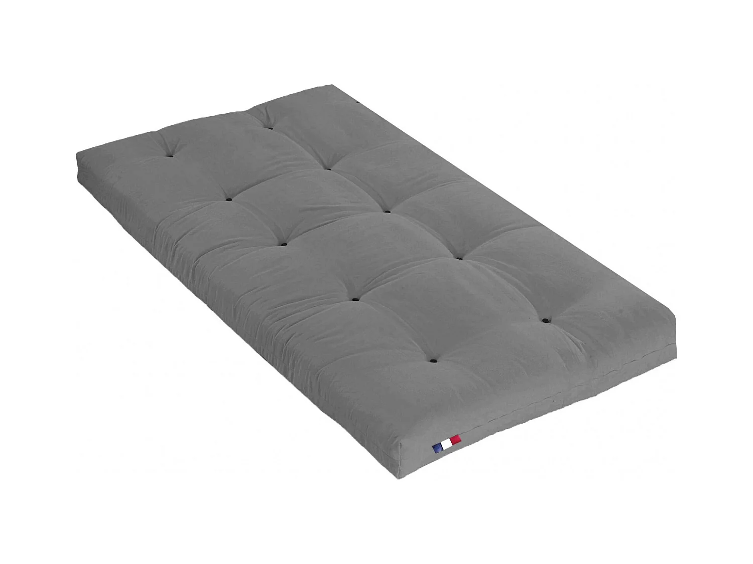 Matelas futon latex et fibres, fabrication française Couleur - Gris Clair, Dimensions - 90 x 190 cm