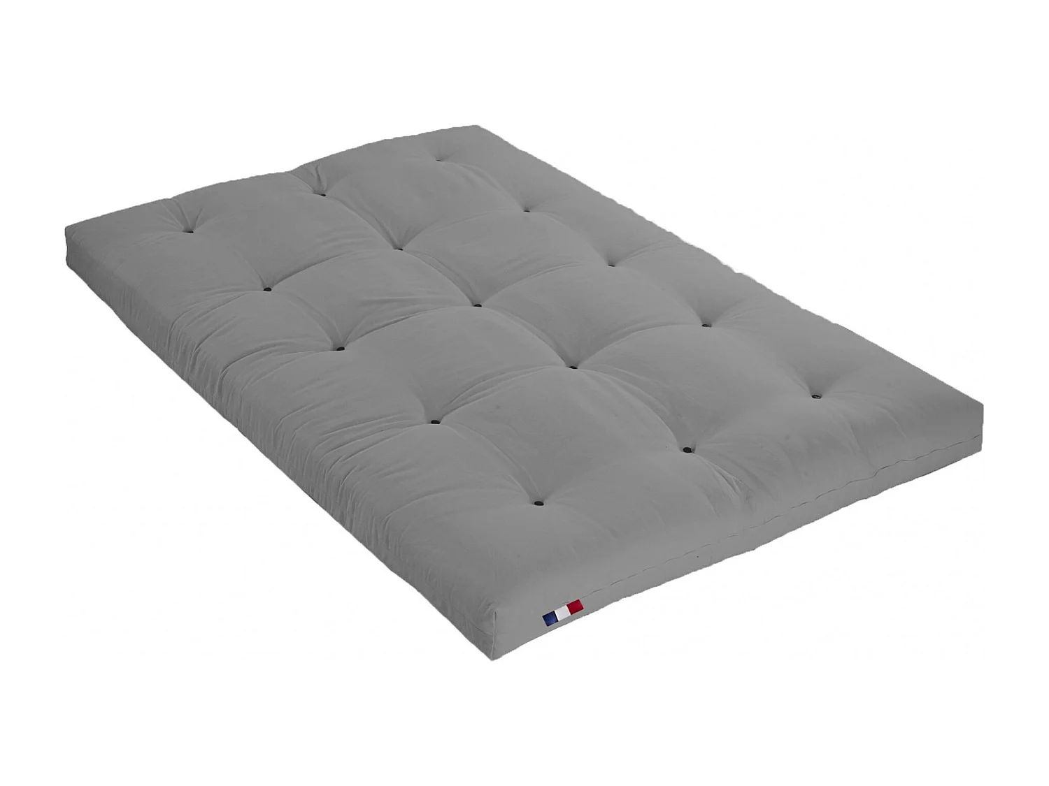 Matelas futon latex et fibres, fabrication française Couleur - Gris Clair, Dimensions - 160 x 200 cm
