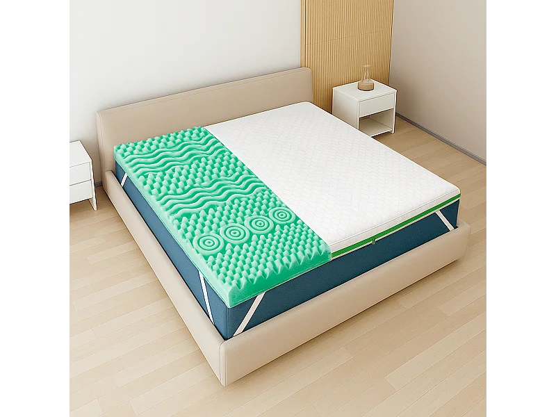 Surmatelas 1 place et demie 120 x 190 Breeze 9 zones | H 5 cm | Fabriqué en Italie