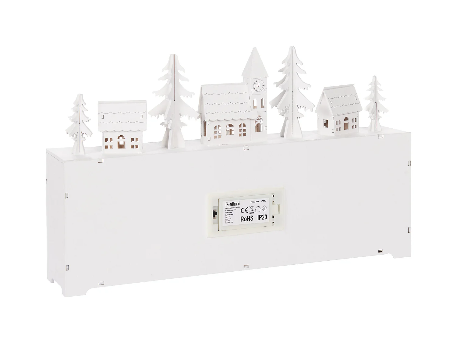 Adventskalender LED weiss Weihnachtsdorf MUONIO