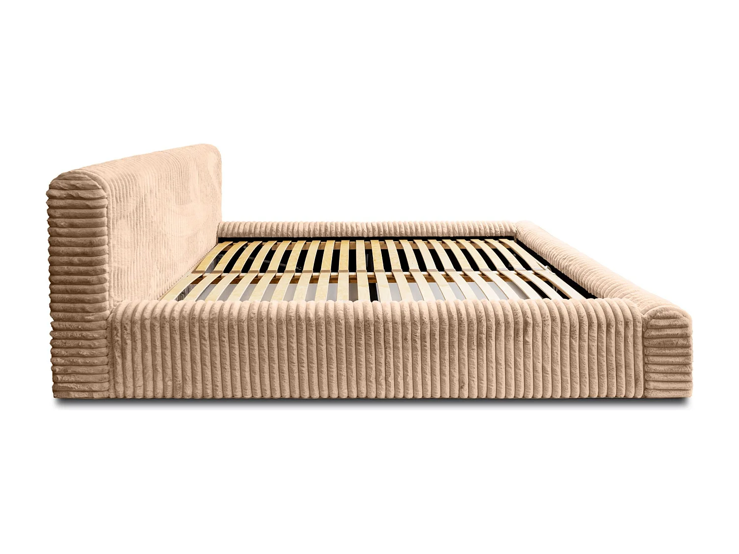 Lit Kostar avec coffre pour la literie Beige 180 x 200 cm