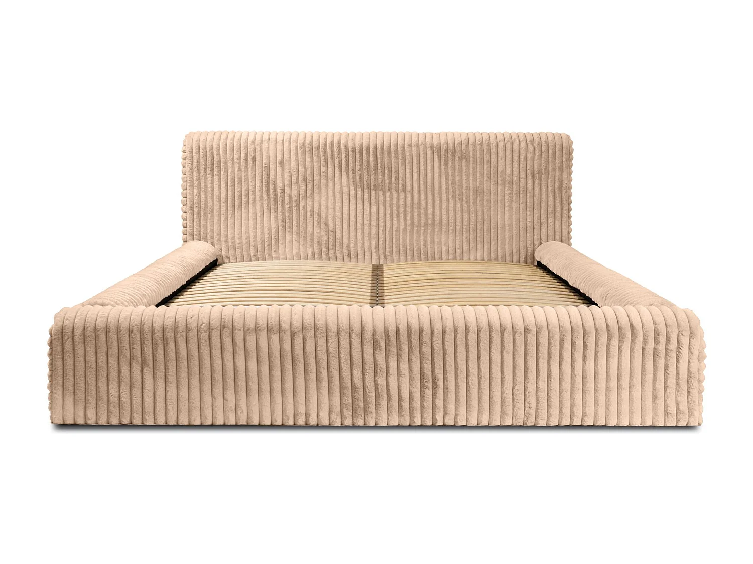 Lit Kostar avec coffre pour la literie Beige 180 x 200 cm