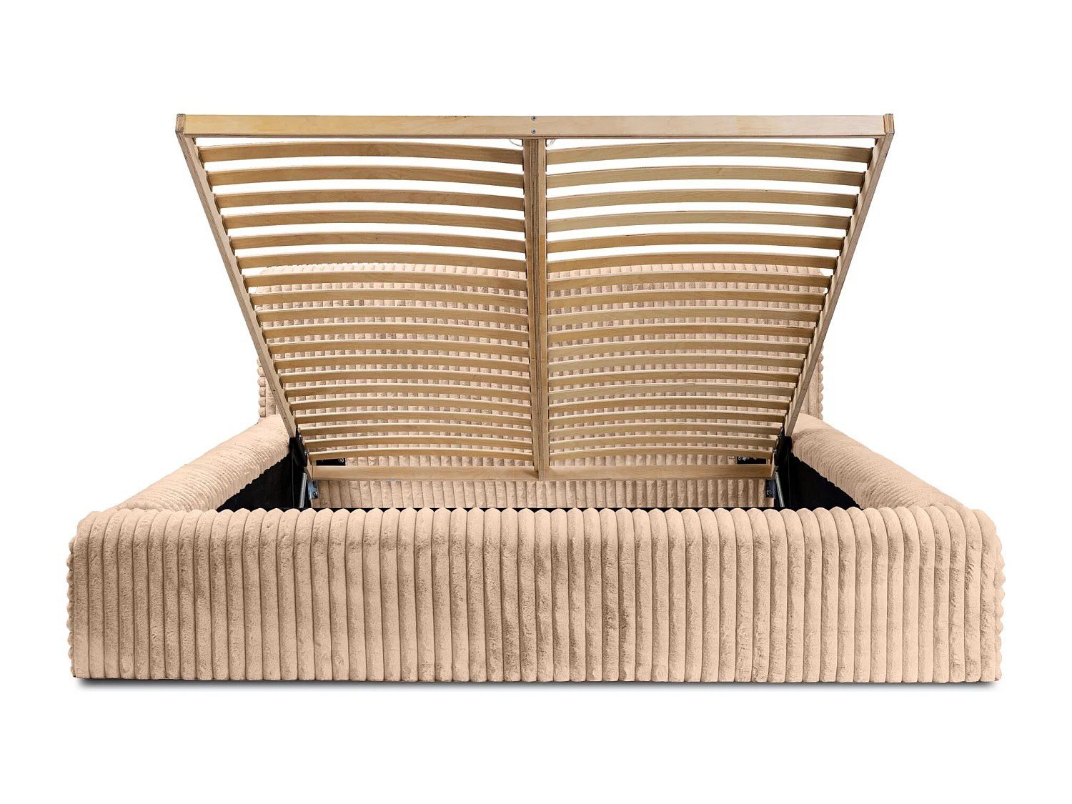 Lit Kostar avec coffre pour la literie Beige 180 x 200 cm