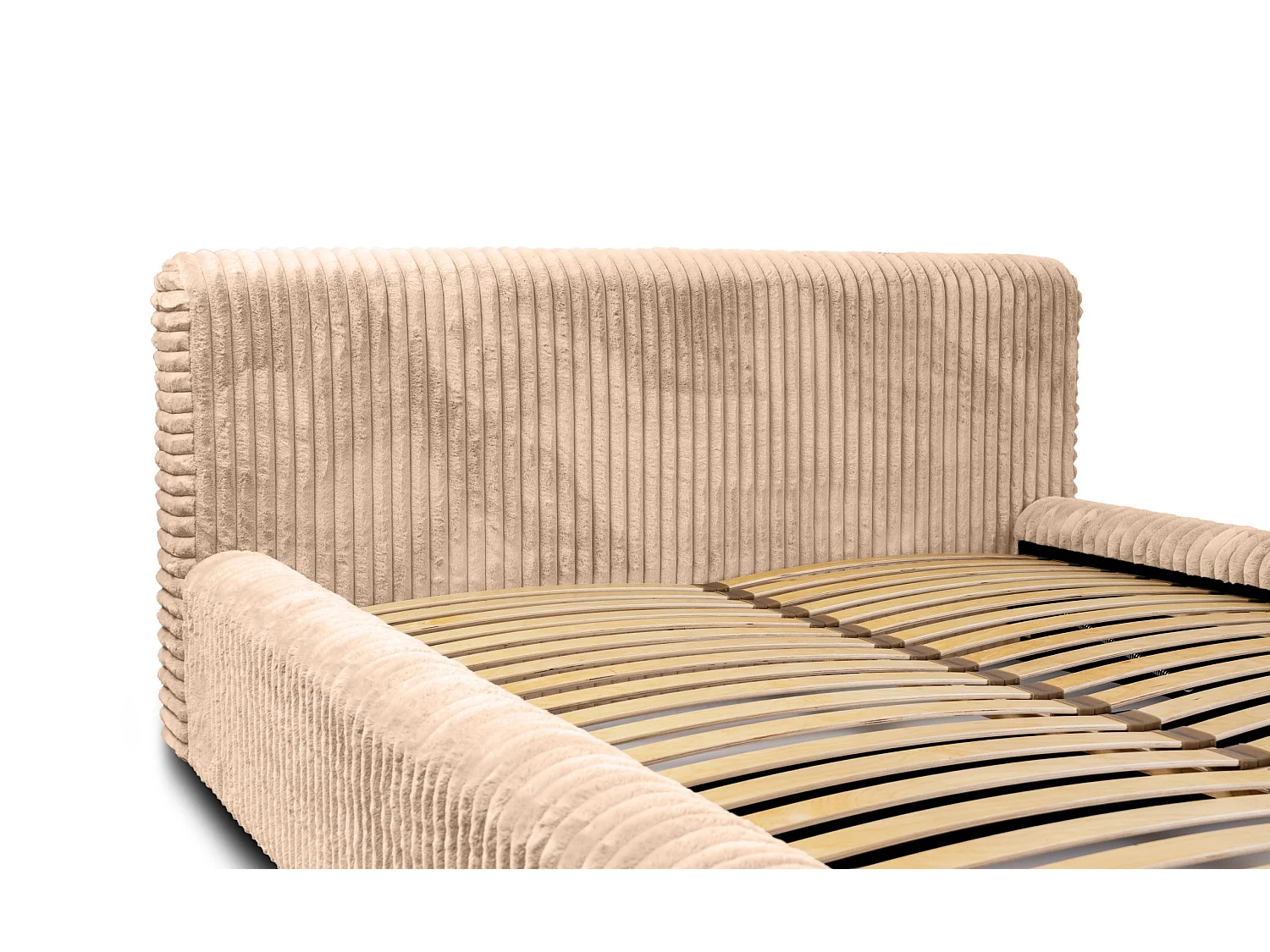 Lit Kostar avec coffre pour la literie Beige 180 x 200 cm