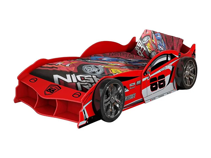 Lit Voiture de Course 90x200cm rouge - FORMULA RED