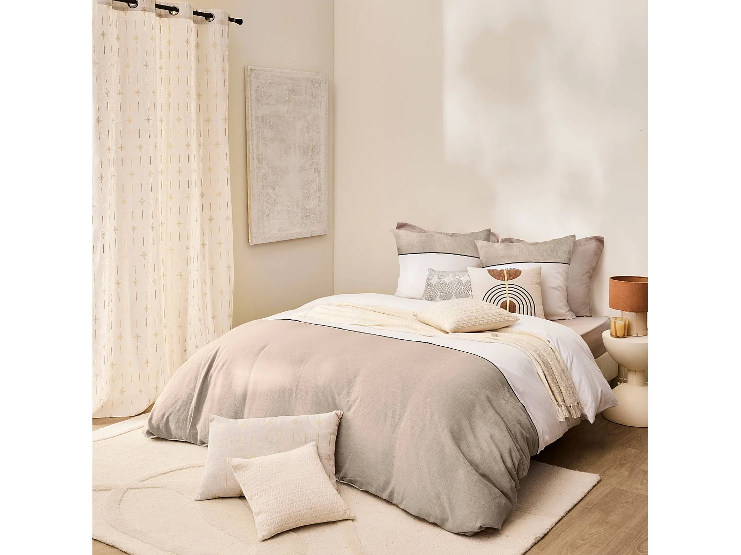 Parure de lit 260x240 coton Douceur d'Intérieur Gabrielle