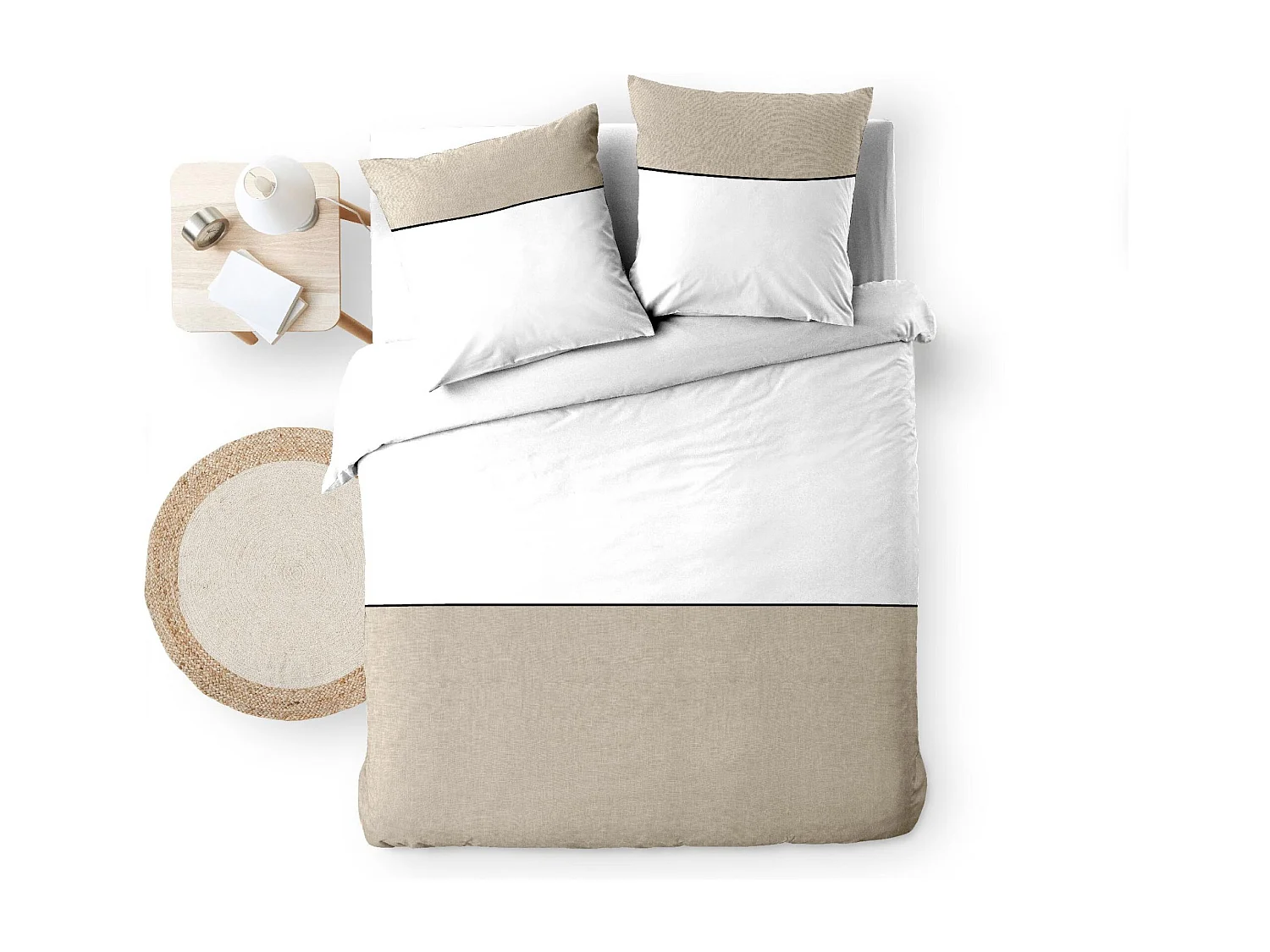 Parure de lit 260x240 coton Douceur d'Intérieur Gabrielle