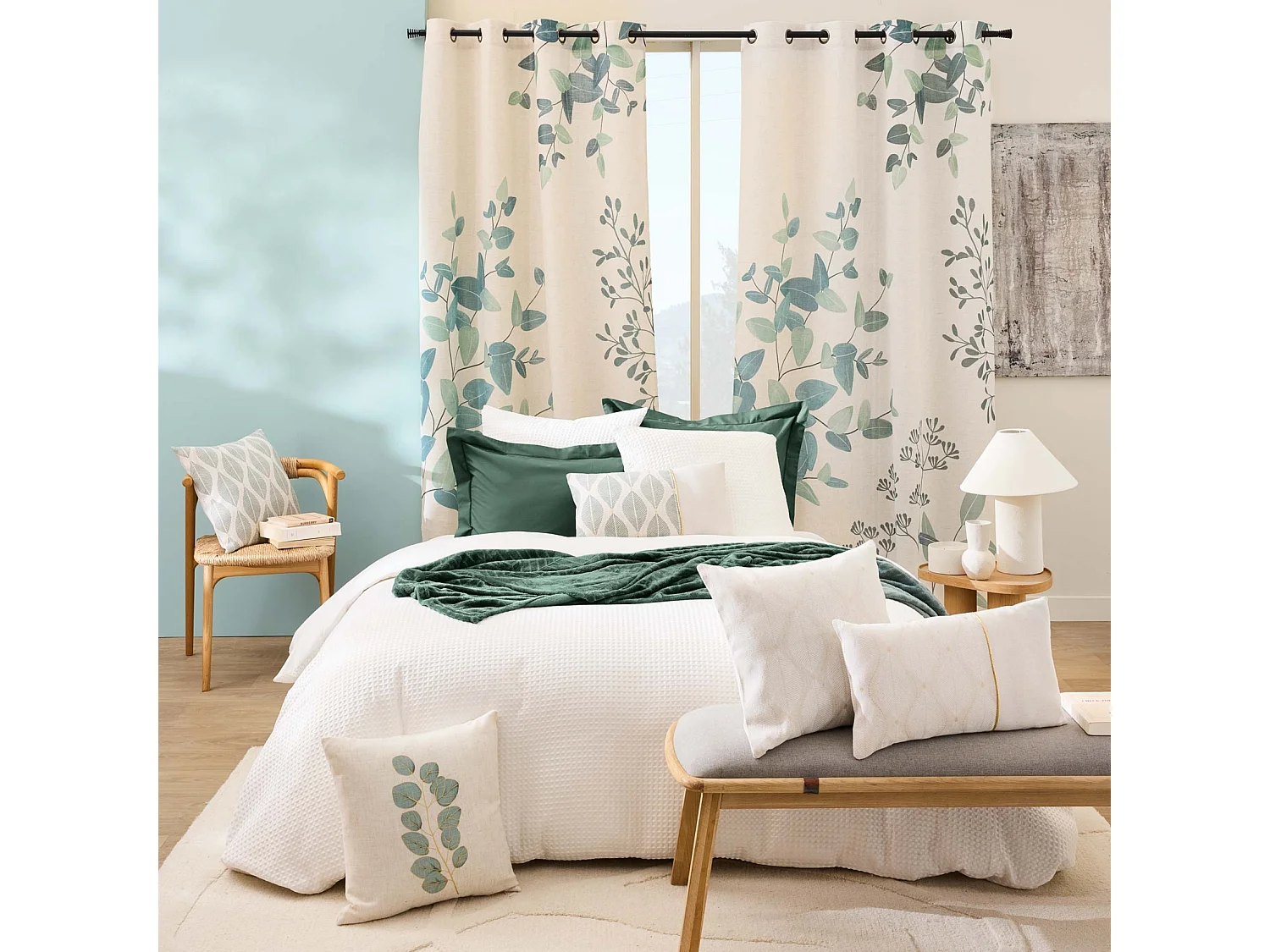 Bettwäsche-Set aus geprägter Mikrofaser mit Wabenmuster