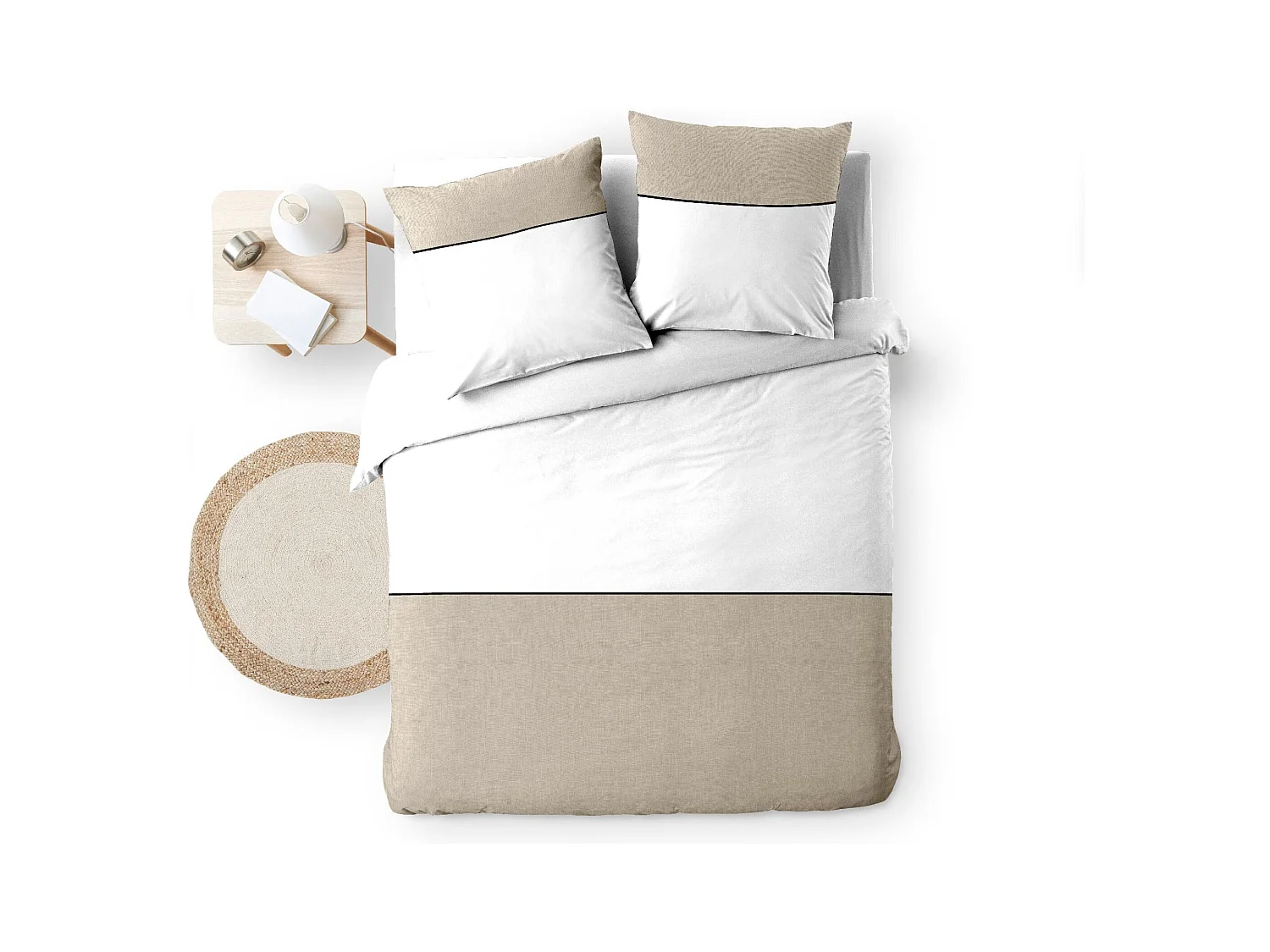 Parure de lit 240x220 coton Douceur d'Intérieur Gabrielle