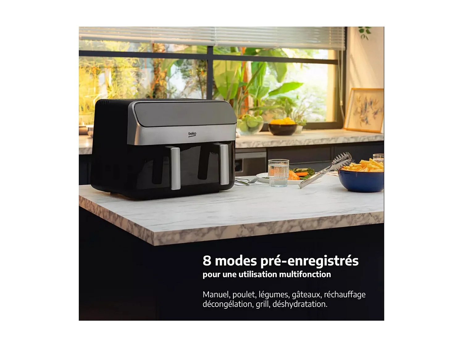 Beko Friteuse sans huile 9,5l 2400w noir - FRL6488