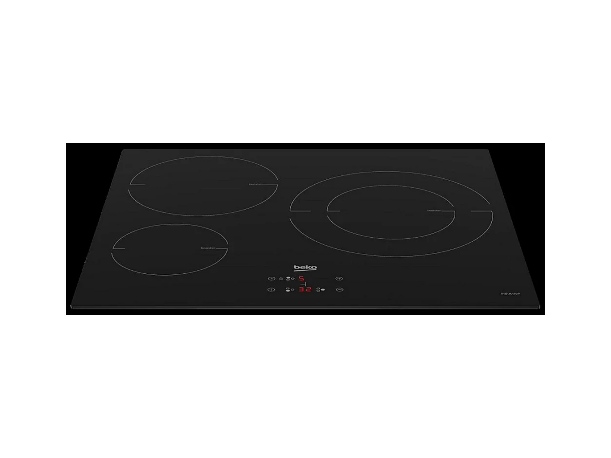 Beko Table de cuisson induction 60cm 3 feux 7200w noir - HII63402MT