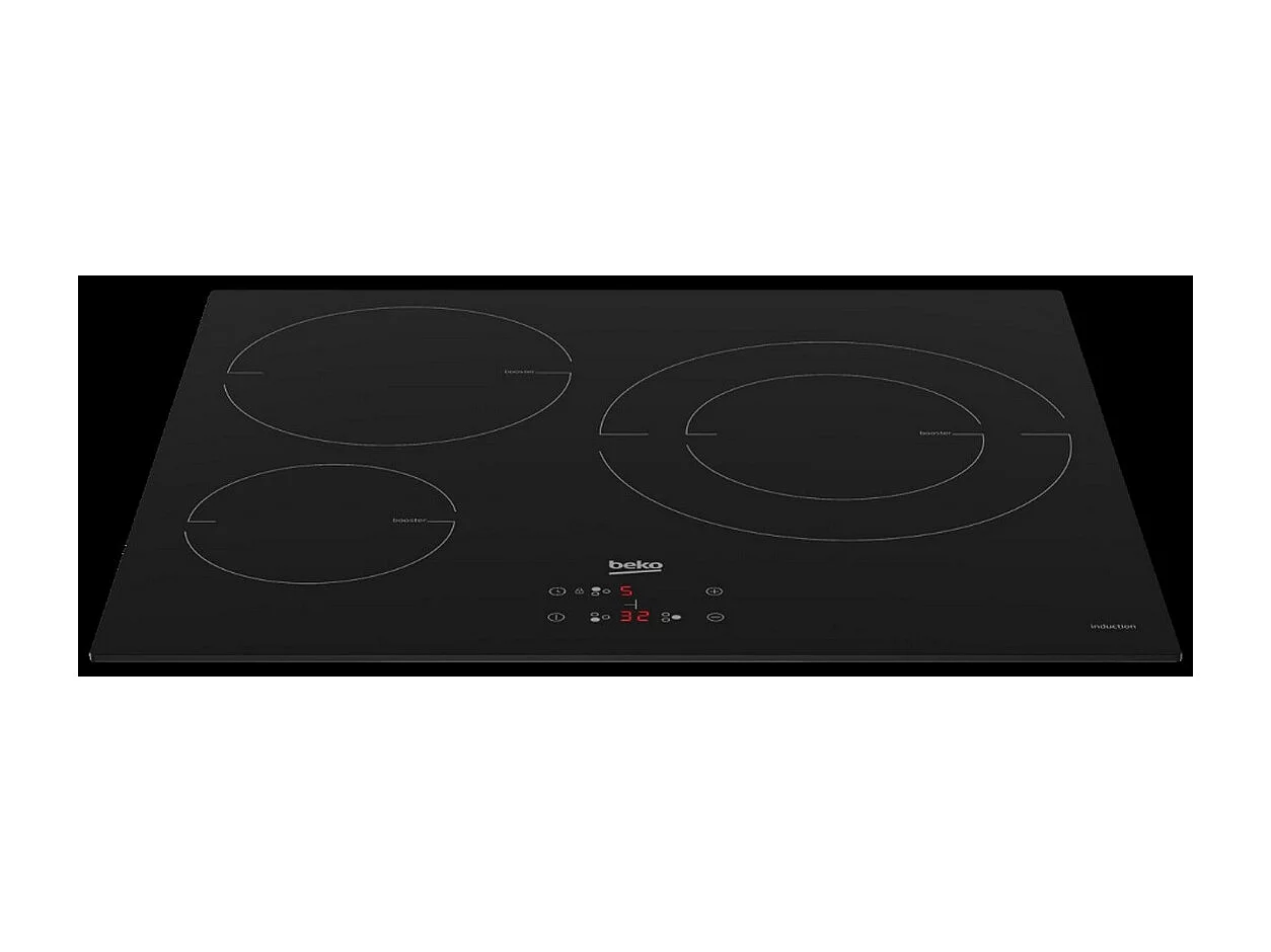 Beko Table de cuisson induction 60cm 3 feux 7200w noir - HII63402MT