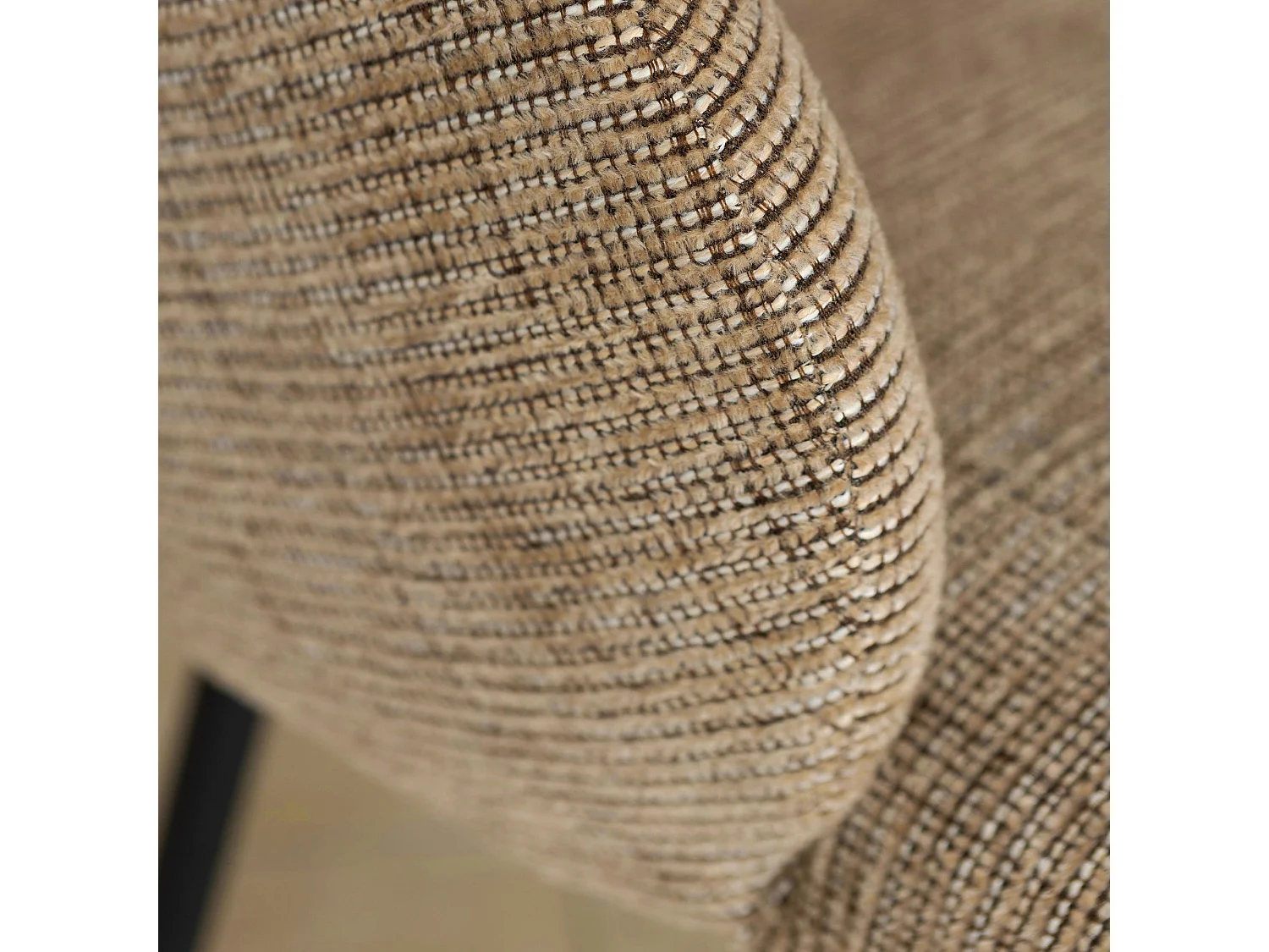 Now's Home - Lot De 2 Fauteuils De Table En Tissu Beige Et Pieds En Metal