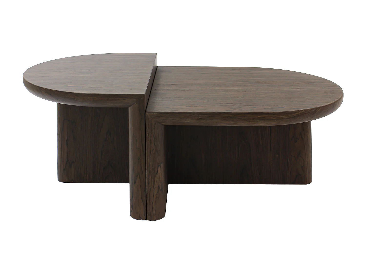 Table basse placage noyer - Naturel foncé - VARAJA