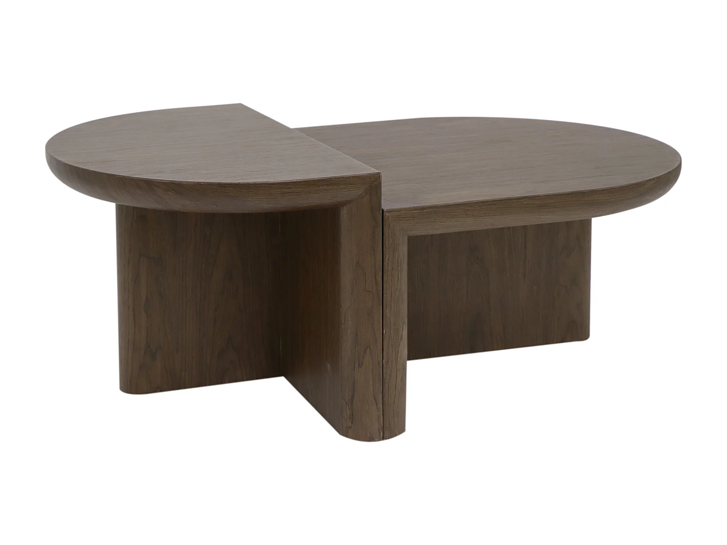 Table basse placage noyer - Naturel foncé - VARAJA