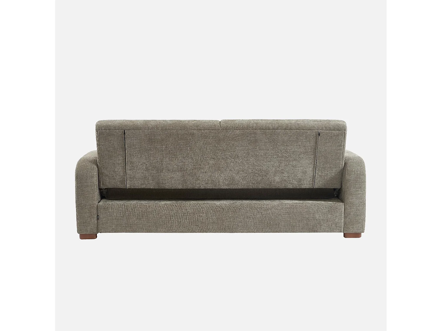Canapé convertible 3 places tissu vert de gris L 211 x P 92 x 85cm  - Dany