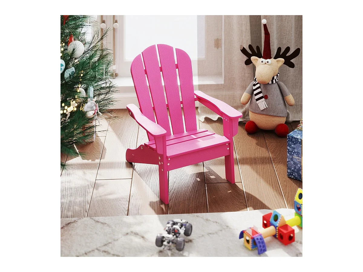 Kinder Adirondack Stuhl aus HDPE mit Ergonomischer Rückenlehne Adirondack Chair Rosa