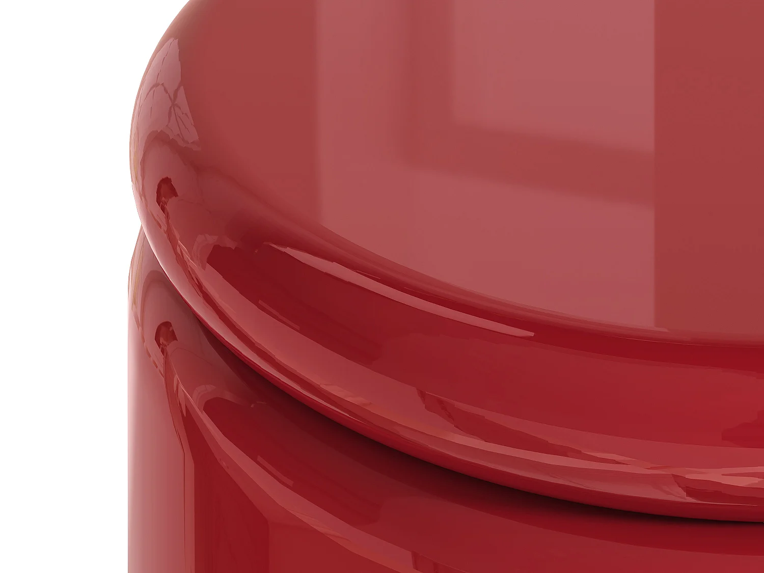 Table d'appoint en MDF - Rouge laqué - AMOFA