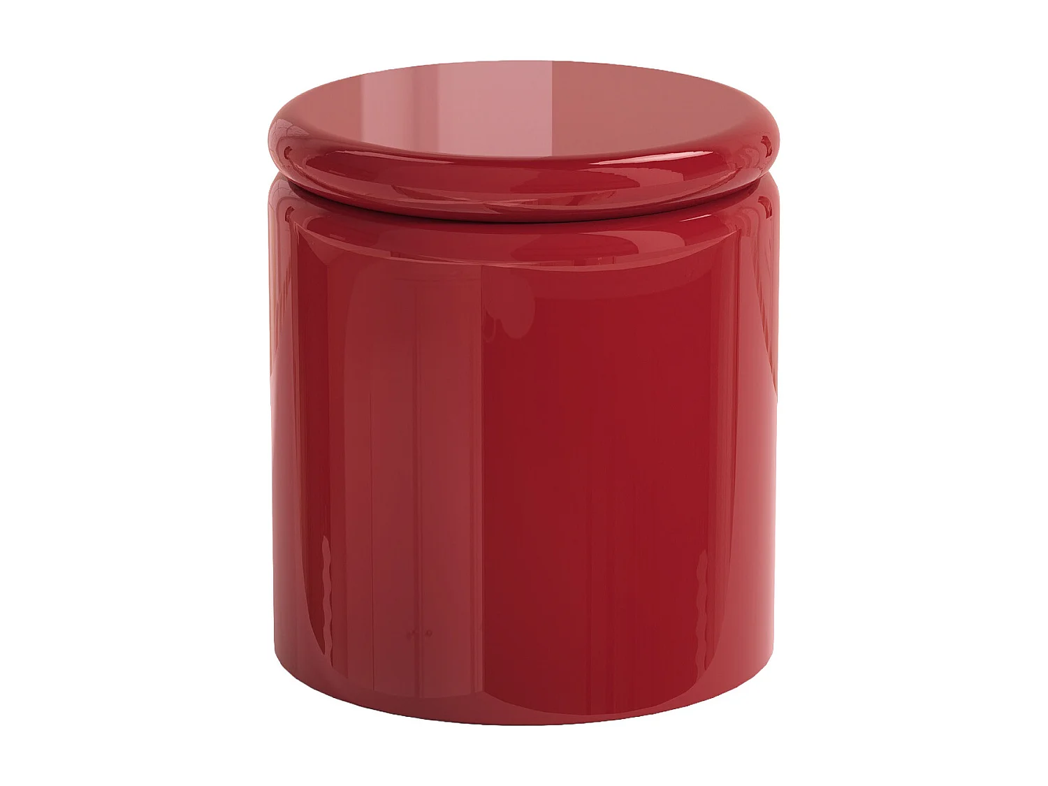 Table d'appoint en MDF - Rouge laqué - AMOFA