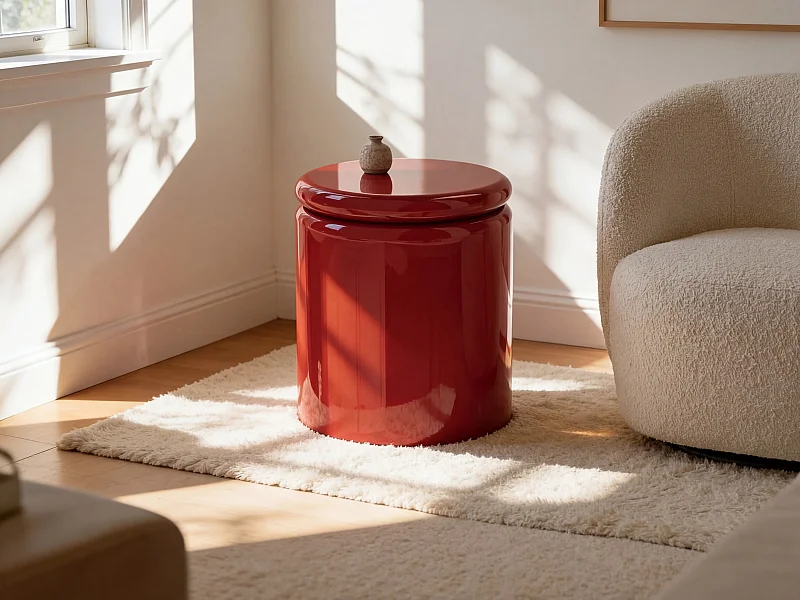 Tavolino in MDF Rosso laccato - AMOFA