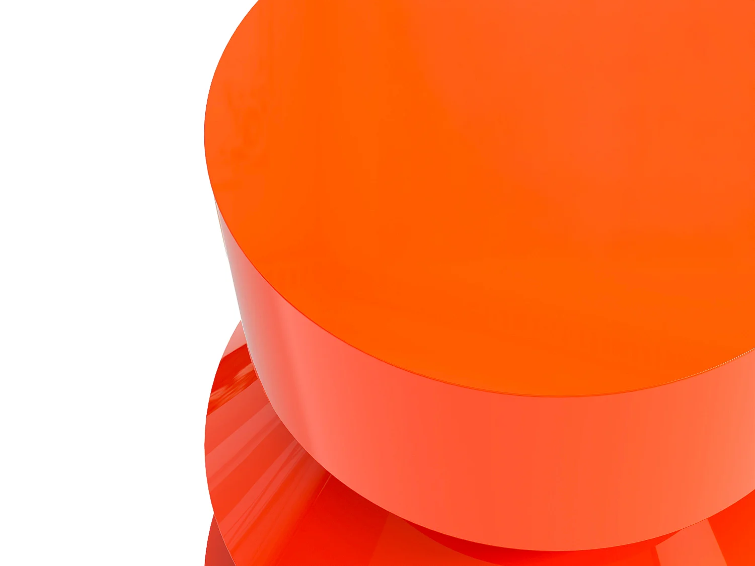 Table d'appoint en MDF - Orange laqué - NIDIMA