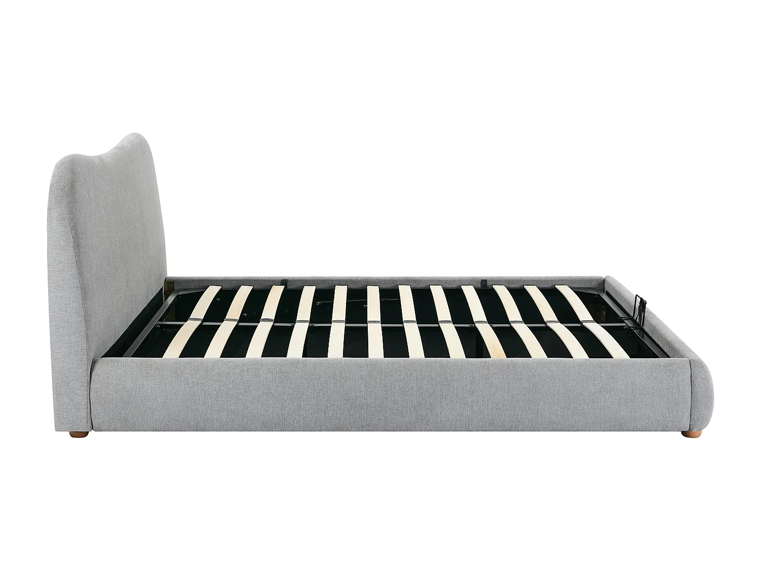 Canapé abatible 120 x 190 cm - Tela - Gris claro + Colchón - VANARI