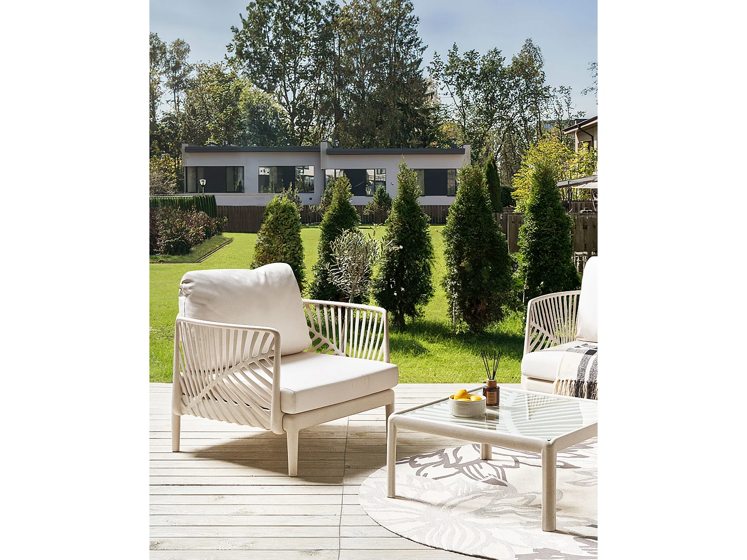 Fauteuil de jardin SATURNIA Beige clair