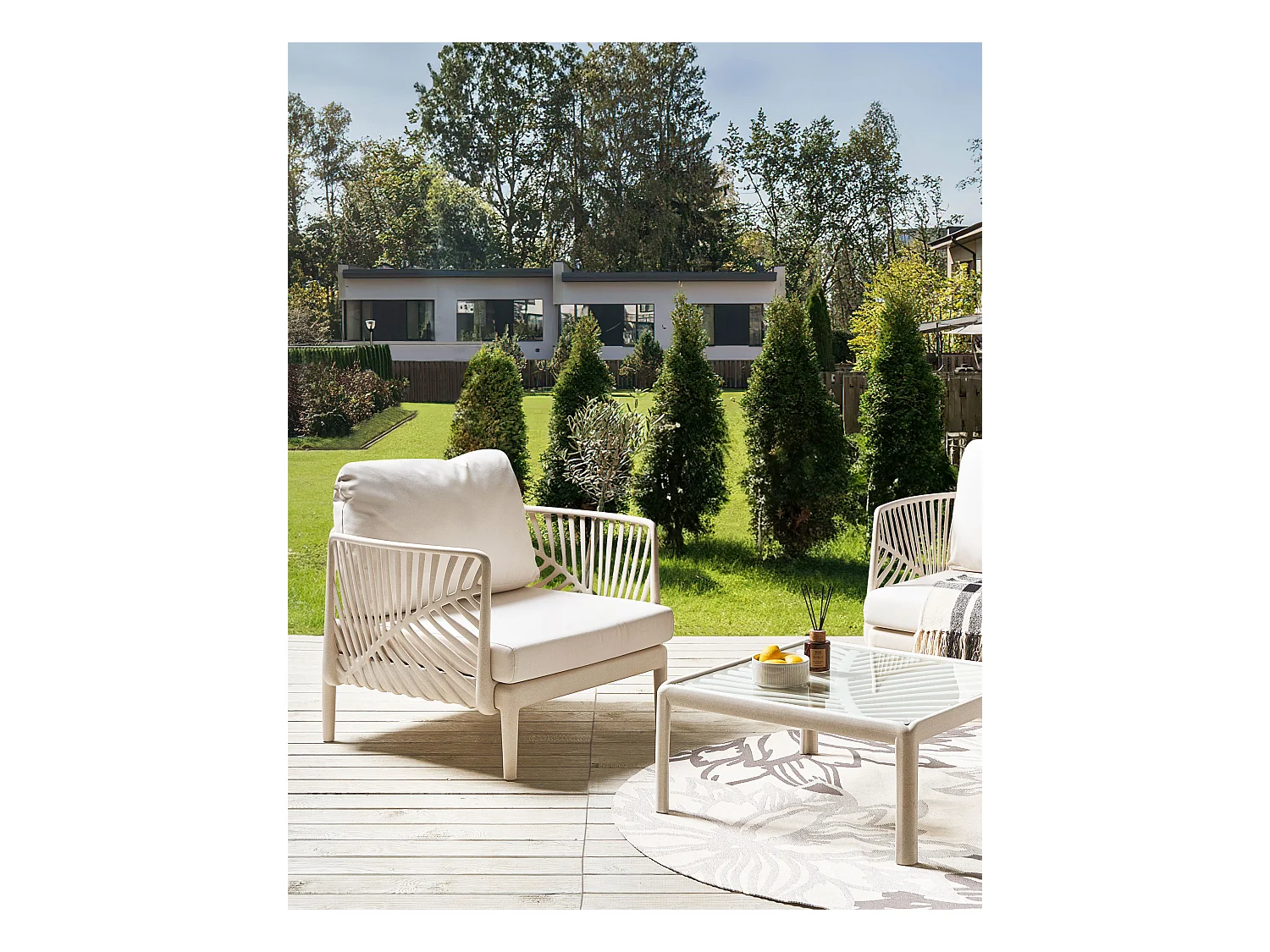 Fauteuil de jardin SATURNIA Beige clair