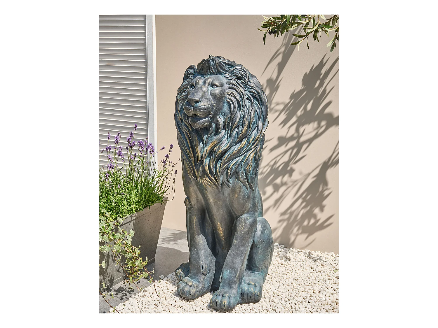 Statue de jardin DAKAR Lion Marron