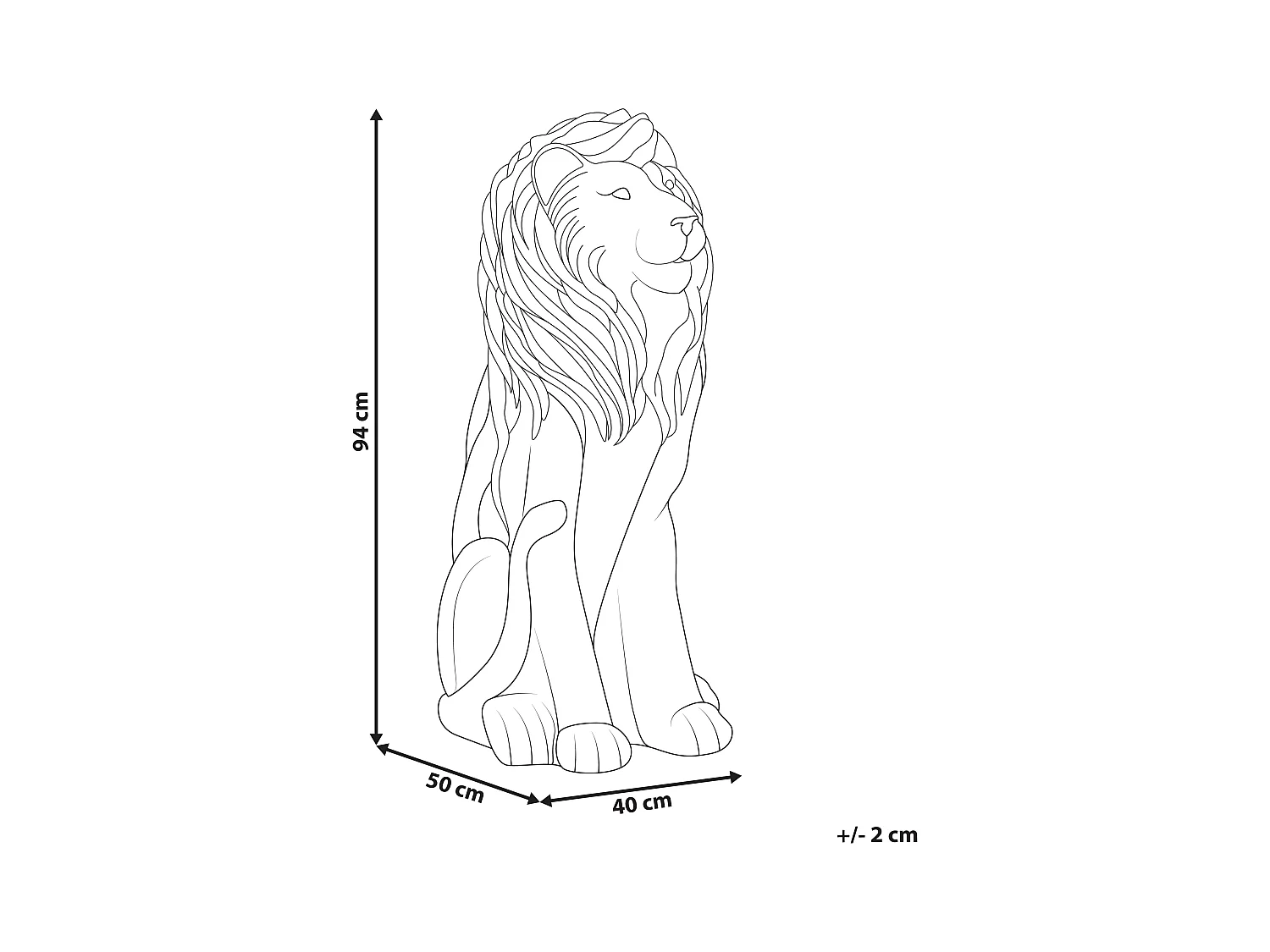 Statue de jardin DAKAR Lion Marron