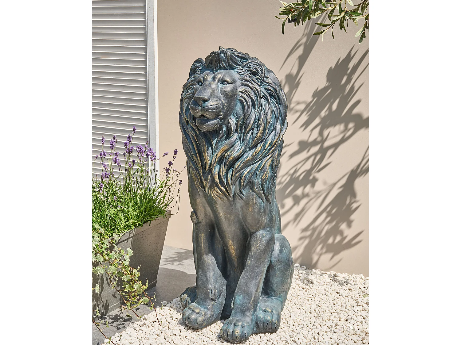 Statue de jardin DAKAR Lion Marron