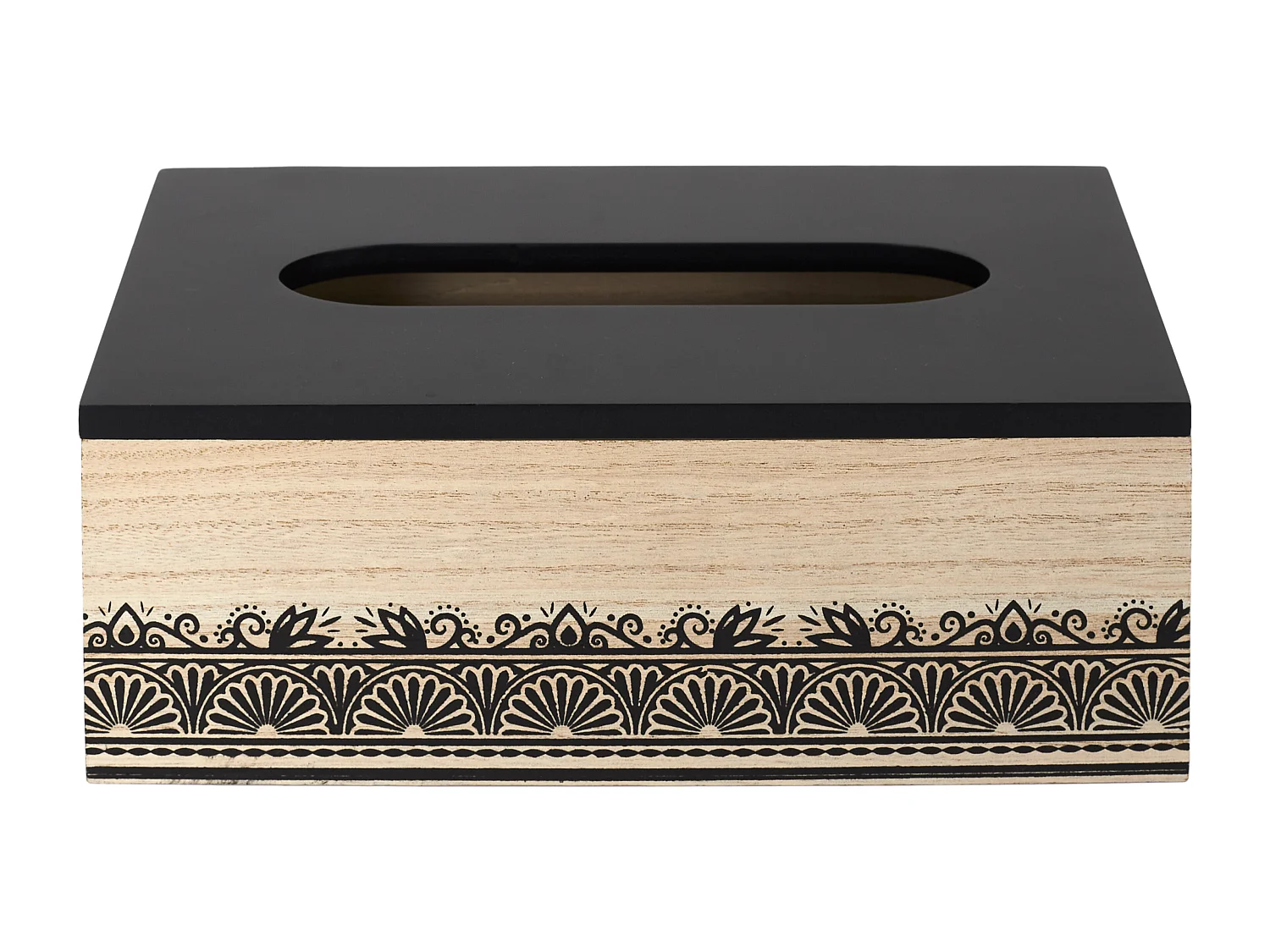 Boîte à Mouchoir Déco "Mirage" 24cm Noir