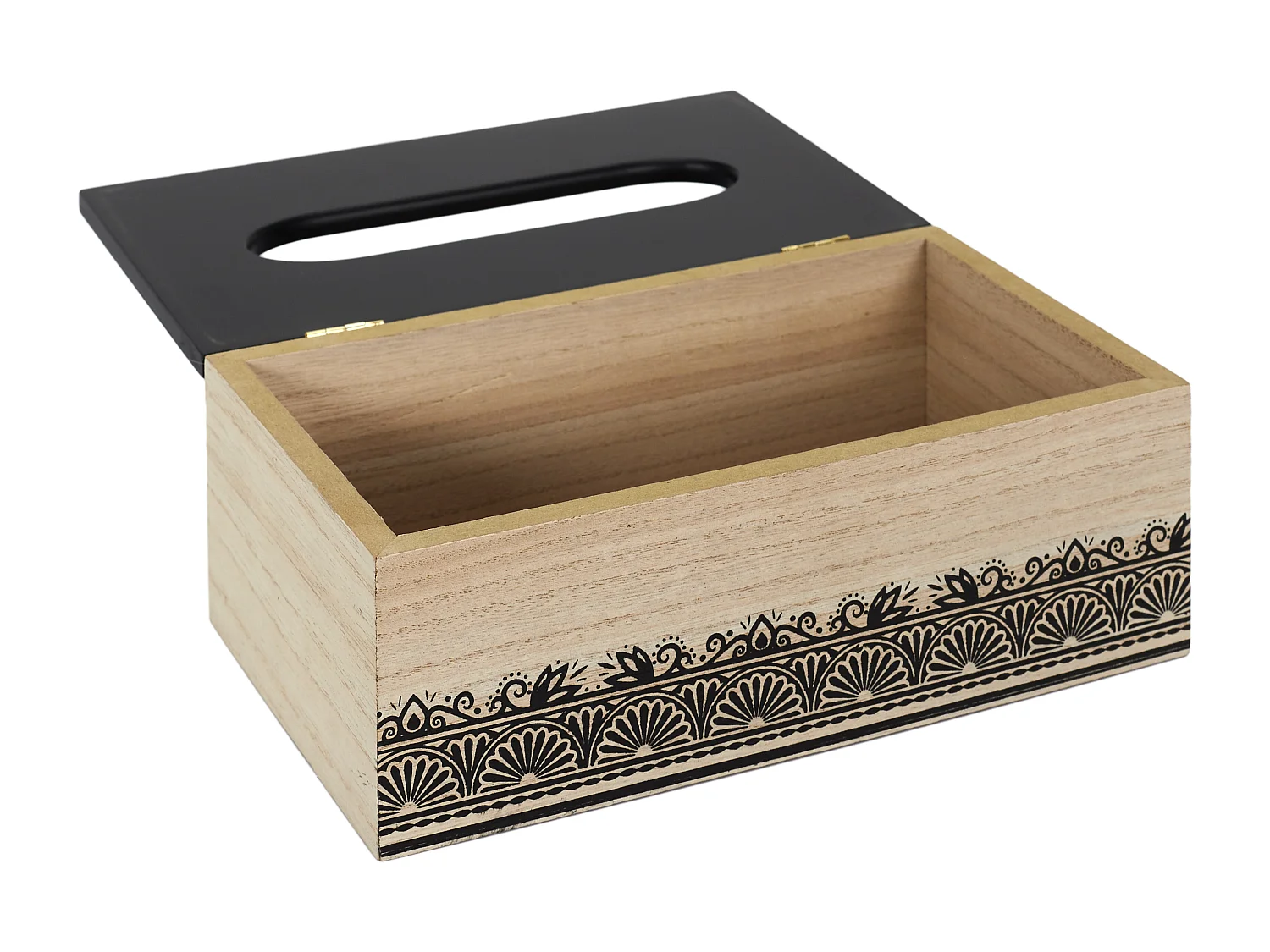 Boîte à Mouchoir Déco "Mirage" 24cm Noir