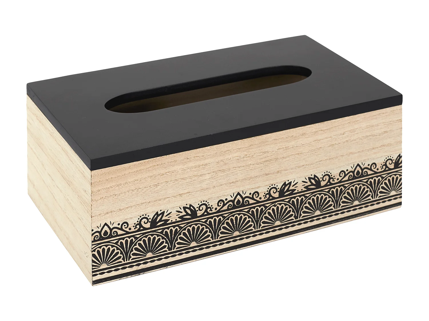 Boîte à Mouchoir Déco "Mirage" 24cm Noir