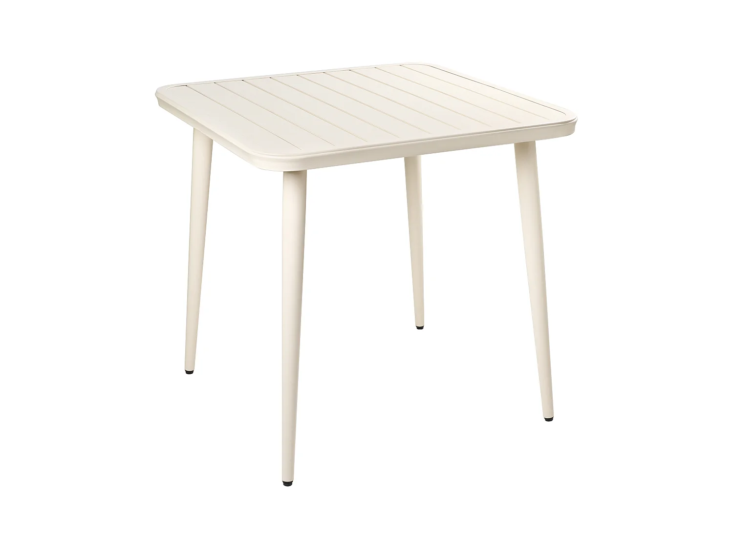 Table de salle à manger de jardin NATURNO 80 cm 80 cm Métal Beige clair
