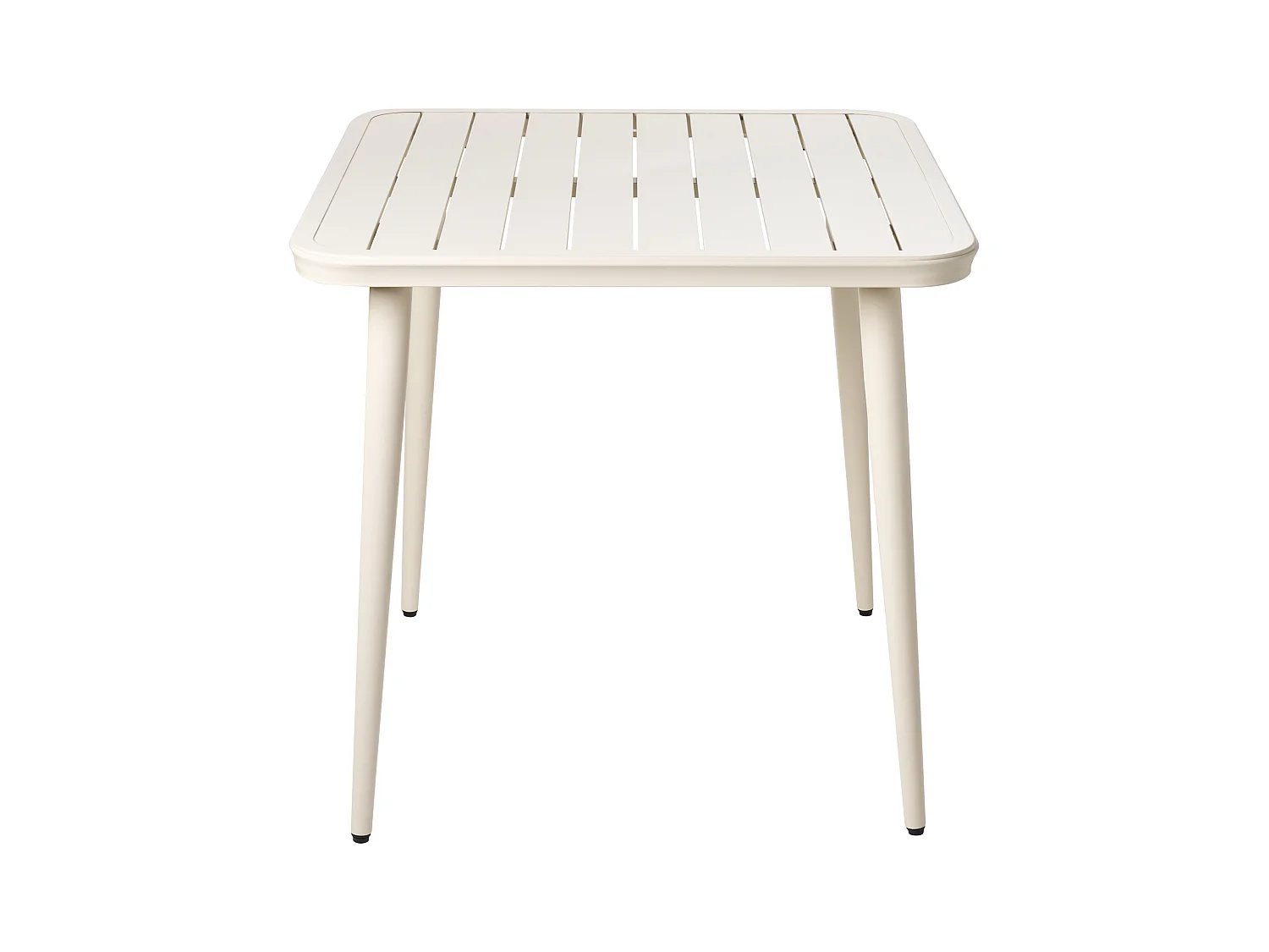 Table de salle à manger de jardin NATURNO 80 cm 80 cm Métal Beige clair