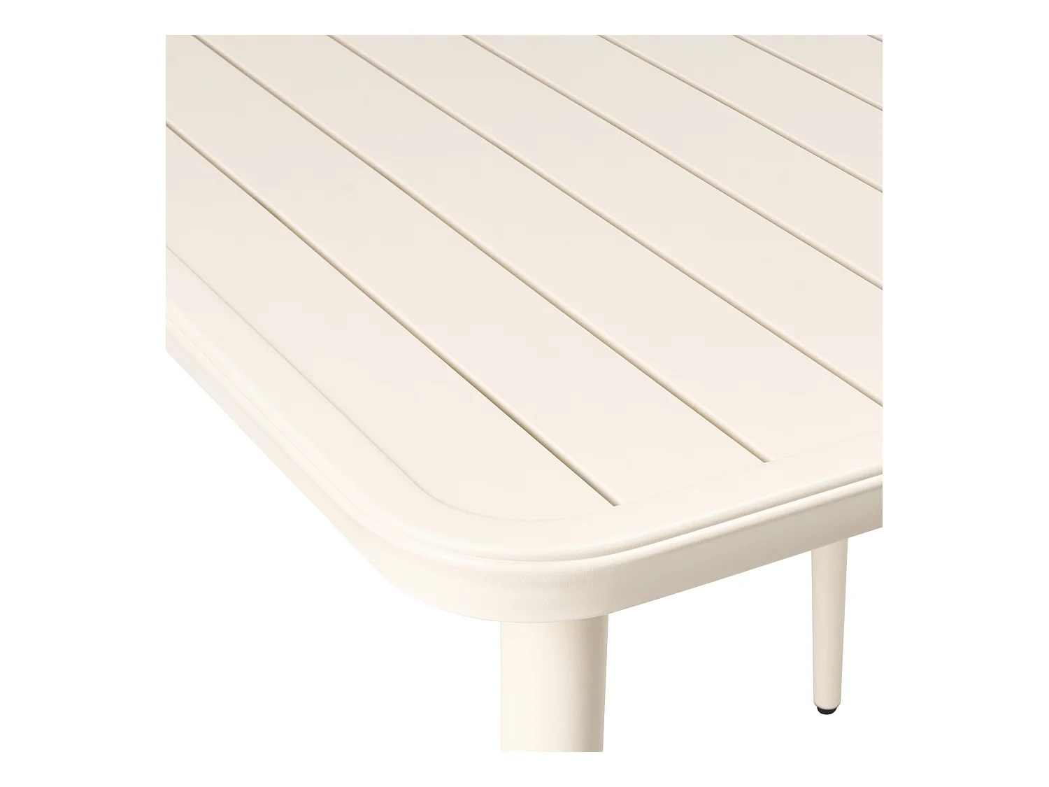 Table de salle à manger de jardin NATURNO 80 cm 80 cm Métal Beige clair