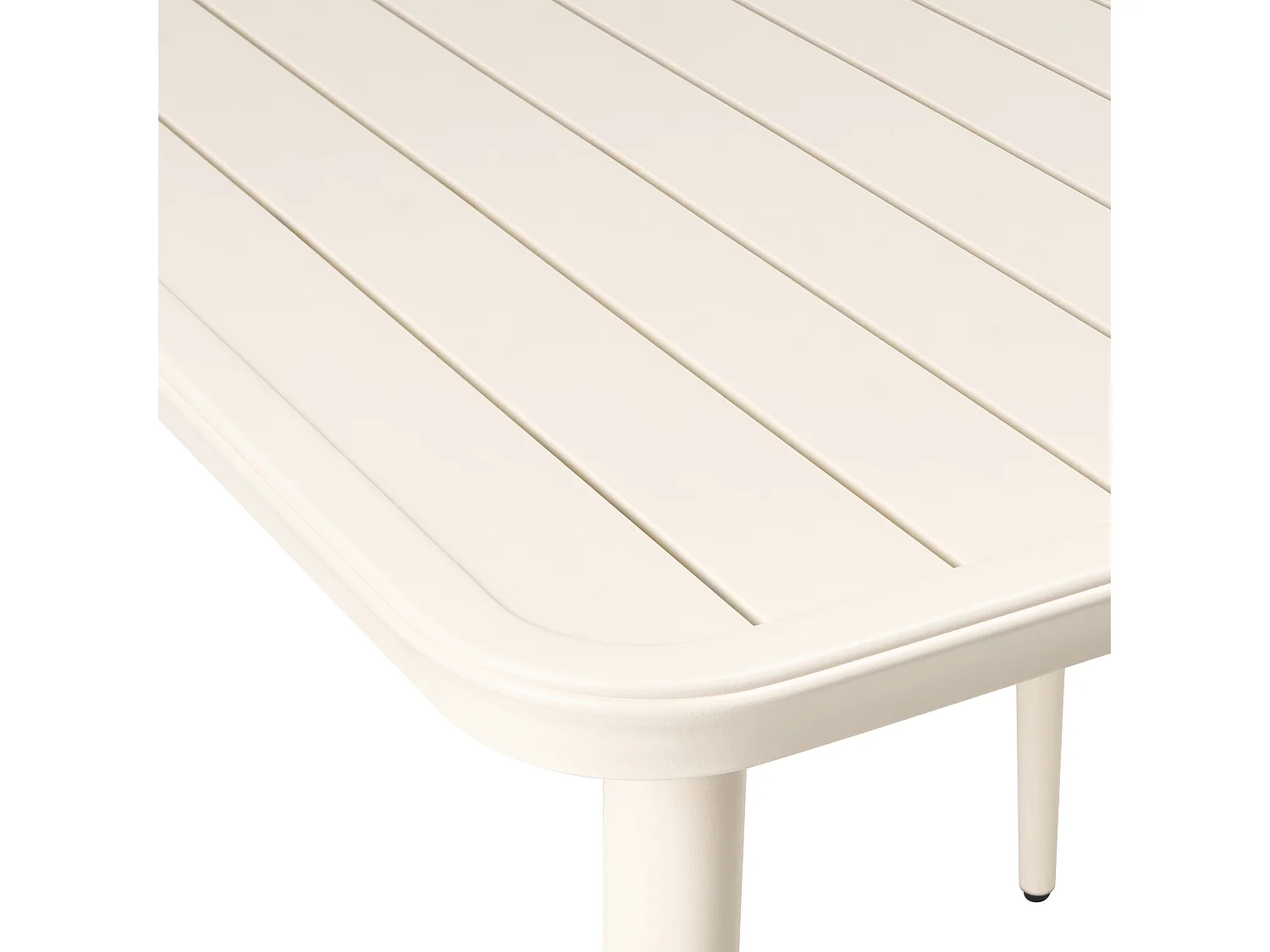 Table de salle à manger de jardin NATURNO 80 cm 80 cm Métal Beige clair