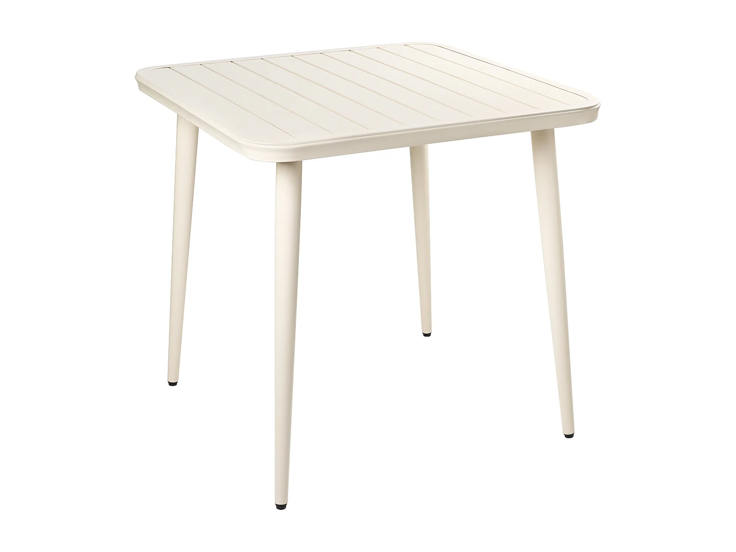 Table de salle à manger de jardin NATURNO 80 cm 80 cm Métal Beige clair