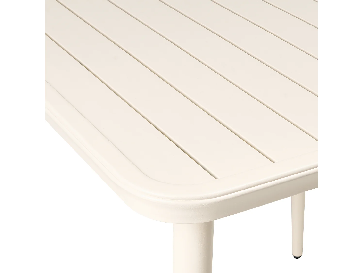 Table de salle à manger de jardin NATURNO 80 cm 80 cm Métal Beige clair