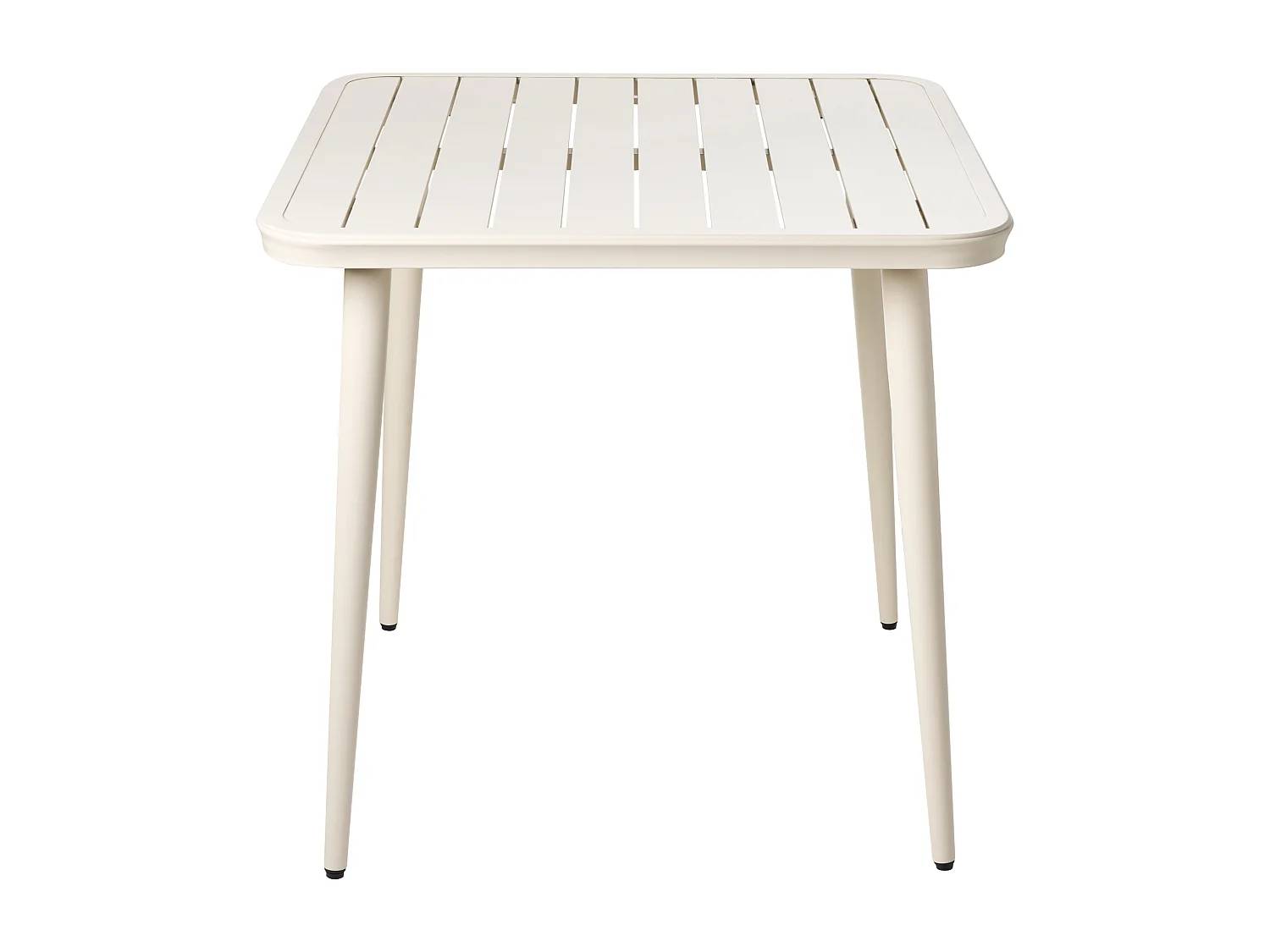 Table de salle à manger de jardin NATURNO 80 cm 80 cm Métal Beige clair