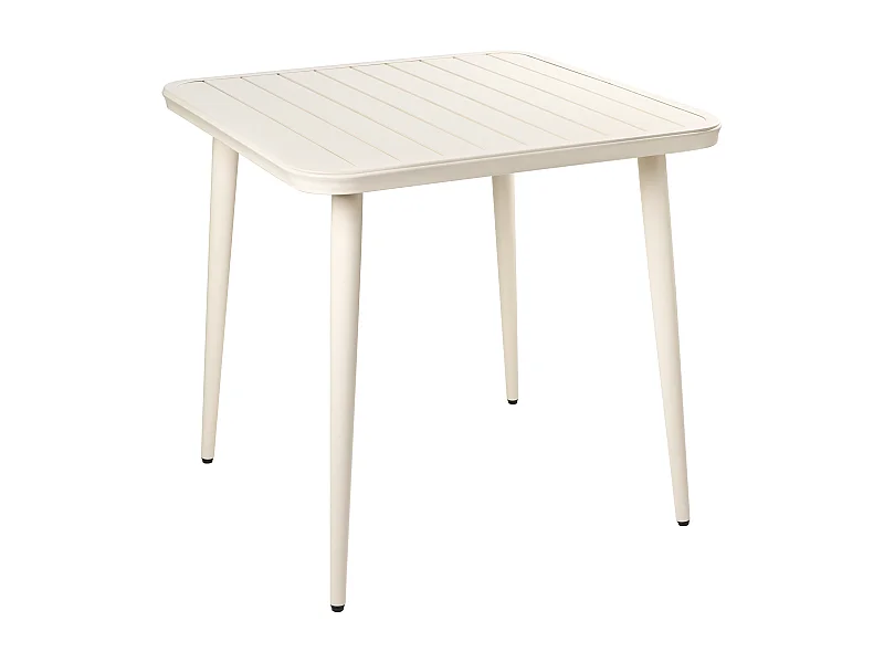 Table de salle à manger de jardin NATURNO 80 cm 80 cm Métal Beige clair