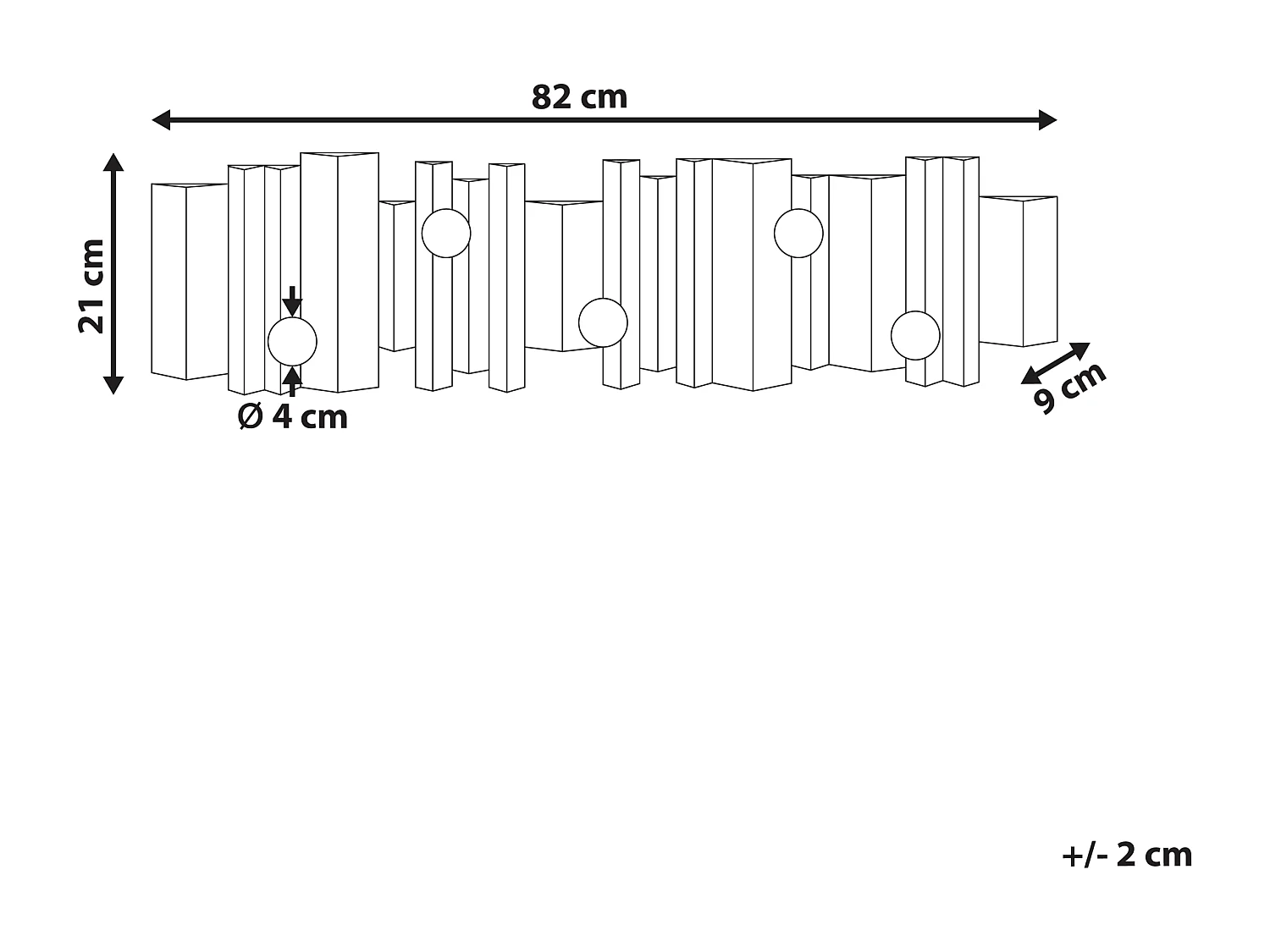 Porte-manteau mural ZILLAH Noir