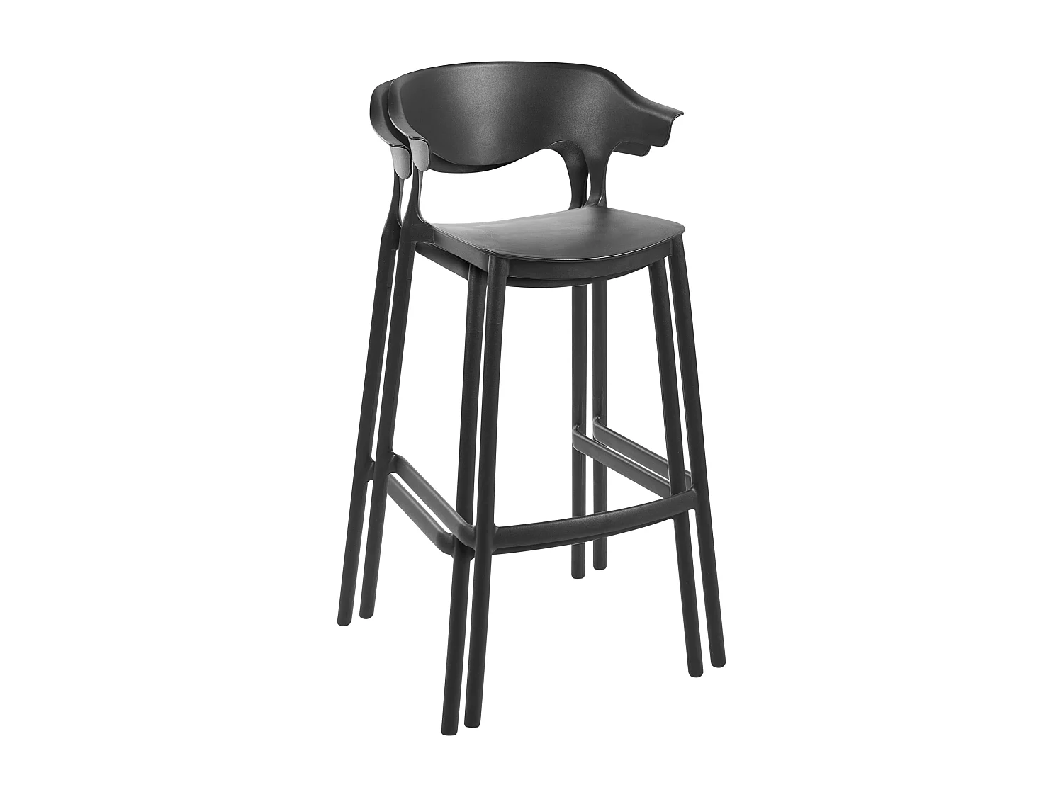 Lot de 2 chaises de bar de jardin GUBBIO Noir