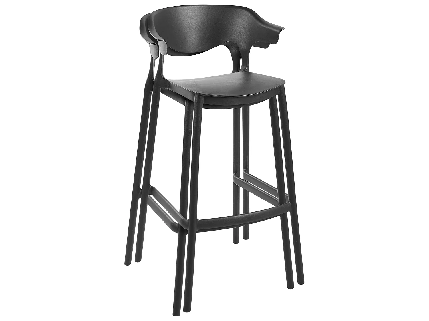 Lot de 2 chaises de bar de jardin GUBBIO Noir