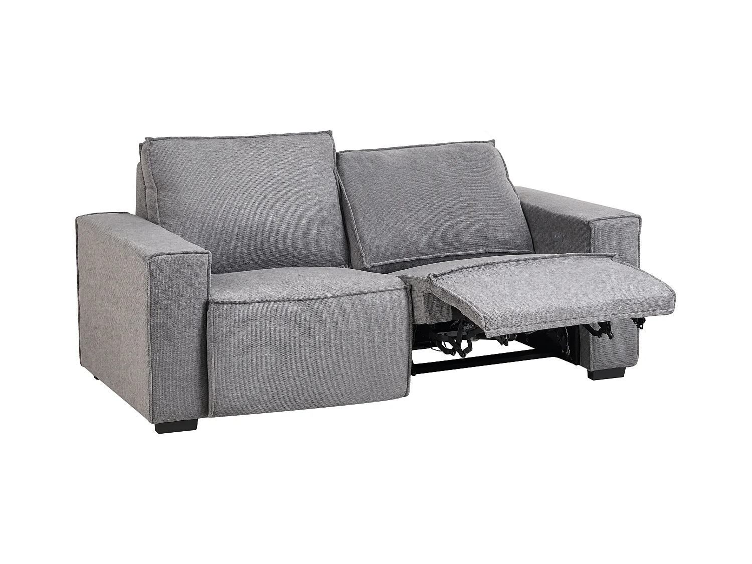 Canapé relax électrique 2 places NUKARI Tissu Gris