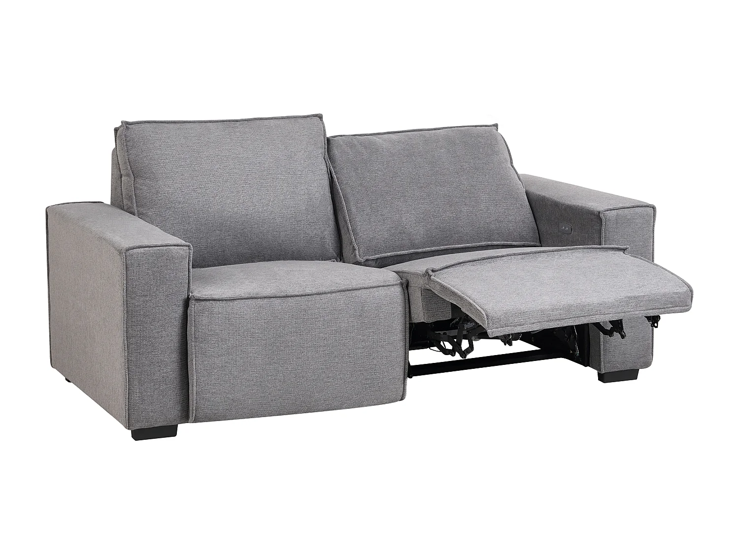 Canapé relax électrique 2 places NUKARI Tissu Gris