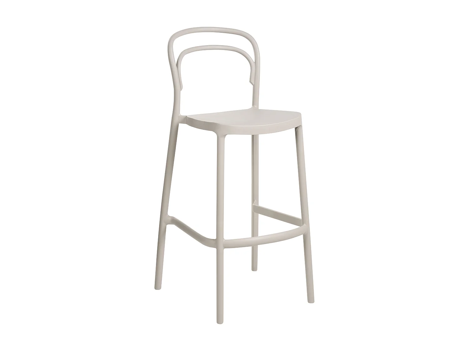 Lot de 2 chaises de bar de jardin PORANO Beige